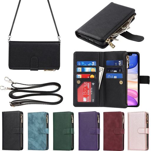 EastwaveアイフォンforiPhone11ケースforiPhone11縄掛けケース手帳型財布型ICカードコインポケットストラップ付きカード収納小銭入れファスナーポケット付きPUレザー6色ブラック EastwaveアイフォンforiPhone11ケースforiPhone11縄掛けケース手帳型財布型ICカードコインポケットストラップ付きカード収納小銭入れファスナーポケット付きPUレザー6色ブラック