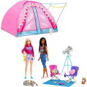 バービー(BARBIE)かわいいピンクのテントとキャンプセット/映画「バービー」に登場!?【着せ替え人形】【ドール2体付、アクセサリープレイセット】【3才~】HGC18