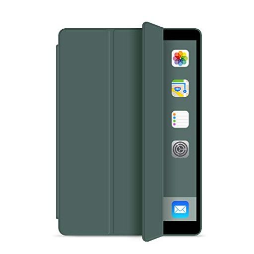 Ryo楽々生活館iPad98710.2インチケースipad第9世代第8世代第7世代202120202019保護カバー三つ折りオートスリープスタンド衝撃吸収設計アイパッド987保護ケースダークグリーン