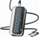 SETMSPACE USBハブ 3.0 7ポート 5GBPS 高速転送 ミニマリスト ハブ USB USB3.0 ハブ TYPE-A/C USB ポート USB増設 ノートブック用 WINDOWSとMACシステム対応 はぶ USBハブ USB HUB(2)