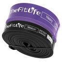 TheFitLifeトレーニングチューブ筋トレチューブ懸垂チューブ(黒/紫)