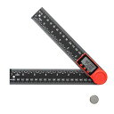 SCITOOLS デジタル角度計 ABS製 LCD液晶画面 アングルメーター 角度ゲージ 200MM 0-360°測定範囲 角度測定 長さ測定 軽量小型 瞬読 ...