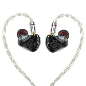 AIDERLOT M5 原忠実度の高いモニターヘッドホン 5つのバランスドアーマチュア搭載ドライブ2 MMCX 3.5MM ケーブル3組のサウンドフィルター高遮音性 密閉型イヤホン(黒)