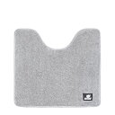 トイレマット ふわふわ/吸水性いい トイレまっと 洗える 人気 トイレマット 滑り止め といれまっと おしゃれ トイレ 敷物 トイレ用マット ふかふか トイレ足元マット レギュラーサイズ トイレマット トイレのマット(ライトグレー 55*60CM)(3)