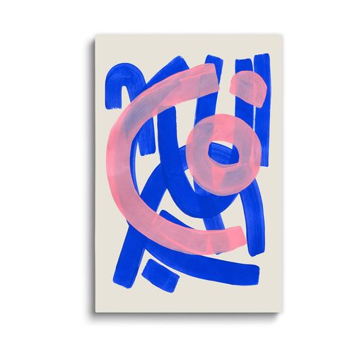 LAKELUUYAAウォールデコキャンバスアートポスターおしゃれミッドセンチュリー抽象水彩ブラシオレンジ額..