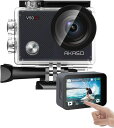 AKASO アクションカメラ V50X4K30FPS 20MP 新版6軸手ぶれ補正 WIFI対応 小型アクションカム40M防水 タッチスクリーン式 HDMI出力 MICRO USB外部マイク対応 水中カメラ豊富なアクセサリー リモコン付き(2)