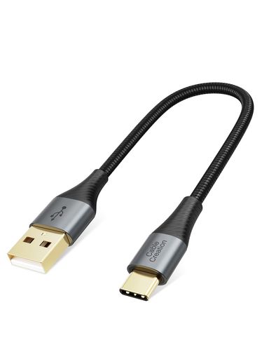 短いUSB C TO USBケーブルCABLECREATION USB C TO A変換ケーブルTYPE C USB Cデータ転送&快速充電ケーブル二重シールド USB A TO USB CケーブルGALAXY S9 S10 S10+ LG V20