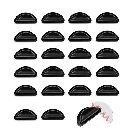 眼鏡メガネ鼻パッドメガネ鼻パッドずれ落ち防止柔らかい12ペア24個厚み3.5mmエアシリコン鼻パッドシー..