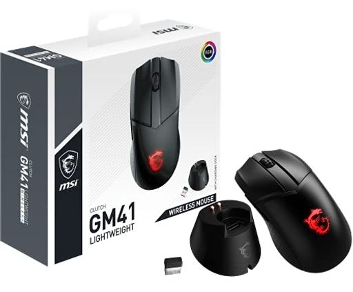 MSICLUTCHGM41LIGHTWEIGHTWIRELESSゲーミングマウス軽量高精度センサー搭載MS496ブラック