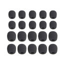 YFFSFDCマイクスポンジ20個セット内径5mm/8mmヘッドセットインカムピンマイク雑音防止ピンマイク用ミニ黒