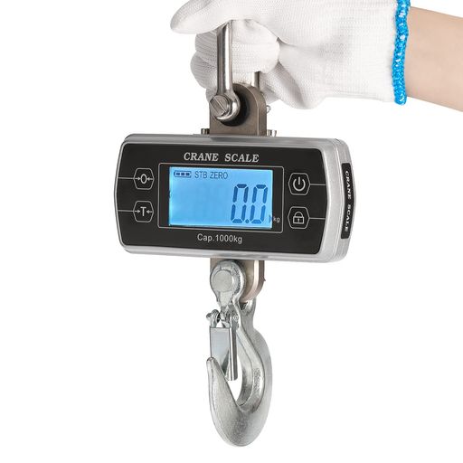 Bonvoisinデジタル吊りはかりクレーンスケール1000KG乾電池式(電池別売り)吊秤高精度コンパクト脱落防止フック日本語マニュアル付き(4.0)