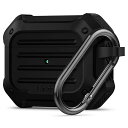 SPIGEN AIRPODS PRO ケース カバー カラビナ リング 付き 耐衝撃 シリコン 収納ケース 衝撃 吸収 軽量 キズ防止 防塵 シンプル 滑り止め...