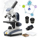 SWIFTSW200DL人気小学生用顕微鏡40X-1000X単眼ヘッド回転式ガラス光学、広視野接眼レンズ25倍付、一軸式粗微動ハンドル、持ち運びハンドル付き、電源に接続するタイプ(2)