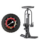 CXWXC 自転車 空気入れ 仏式/英式/米式バルブ対応 大型ゲージ付き 160PSI ミニフロアポンプ 浮き輪/ボールアダプター付き アルミ製 ブラック (C...