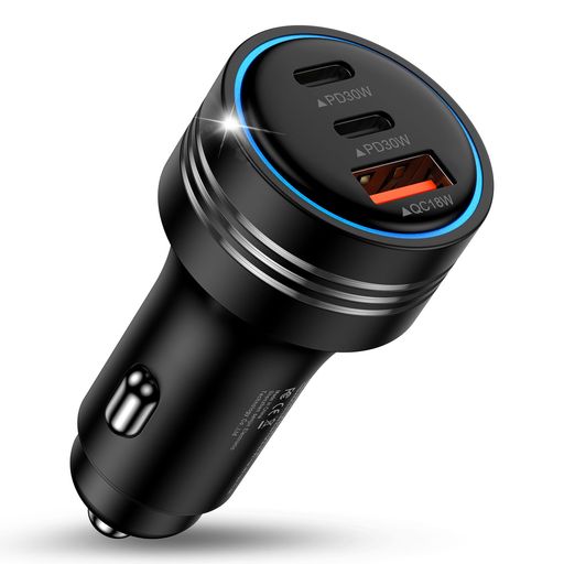 ANNIBERカーチャージャーTypeCiphone17シガーソケット78W急速充電/3ポート/12V・24V車対応USB-C車載充電器車usbソケットタイプCシガーUSB車充電器車用iPhone16/15/iPhone