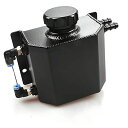 VEHSUN1Lアルミ製リザーバータンククーラントリザーブタンクオーバーフロータンクオイルキャッチラジエータ拡張合金タンク汎用シルバー