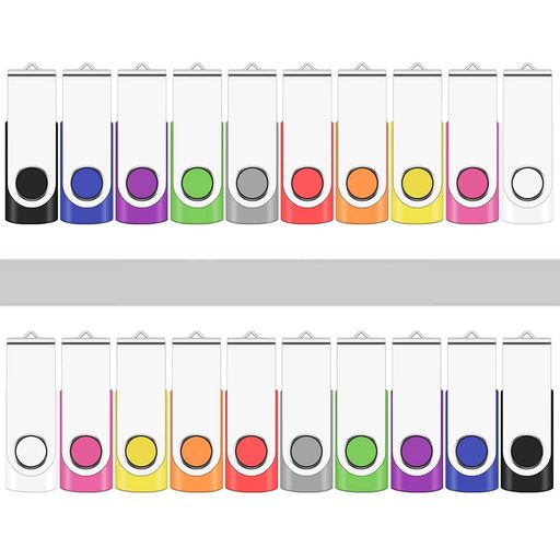 TEWENEUSBメモリ4GB100個セット10色回転式フラッシュメモリーフラッシュドライブUSBフラッシュメモリーUSB2.0コンパクト(4GB10色100個セット)(2)