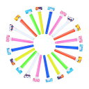 YFFSFDC吹き戻し笛20個セットロング約11cm応援ホイッスルカラフル子供笛おもちゃパーティーイベントおもちゃ子供おもちゃパーティー装飾誕生日パーティー小道...
