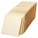 LOYELEY 木製スライス 50個セット 10X10CM 正方形 装饰品木材チップ 滑り止め断熱マット 結婚式 パーティー カード 装飾