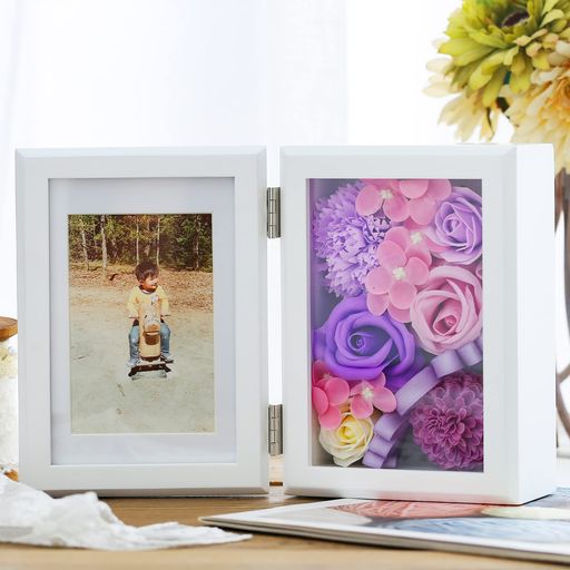 WEISHY母の日のプレゼントソープフラワーフォトフレーム誕生日プレゼント女性造花ギフト結婚祝い卒業祝..