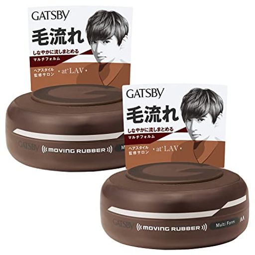 GATSBY(ギャツビー)ムービングラバーマルチフォルムメンズスタイリング剤ヘアワックスセット80グラム(x2)