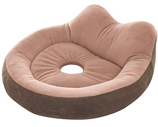 コジット腰、骨盤360度包み込むまっすぐ座れる低反発ウレタン使用骨盤サポートクッションブラウン