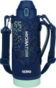 サーモス 水筒 真空断熱スポーツボトル 1L ネイビーミント 保冷専用 子供用 ポーチ付き 肩に優しいストラップ FJS-1000F NVMT