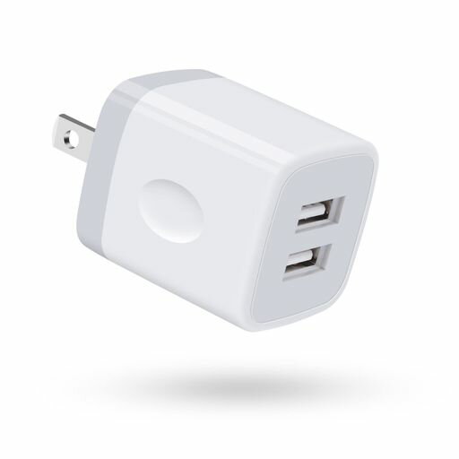 VIVIBER USBアダプタ USB コンセント AC式充電器 USB電源 アイホン充電器 (PSE認証/2.1Aフルスピード充電/2USBポート) コンパクト IPHONE充電器 スマホ充電器 ANDROID充電器 IPHONE