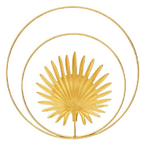 TARATIインテリア金属絵画インテリアおしゃれ北欧観葉植物アートパネルゴージャスな金色の鉄の彫刻壁掛..