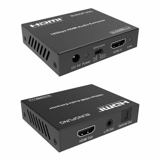BUNGPUNG HDMI ʬΥǥ ʥ ƥ쥪 SPDIF 3.5MM L/R ϡ4K@60HZ 1080P...