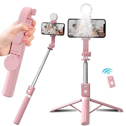 自撮り棒iphoneスマホ三脚【2024安定モデル】自撮り棒ライト付き7段階伸縮4段階調光bluetoothリモコンじどり棒アンドロイド長いコンパクト軽量自撮り/セルカ棒/撮影録画/生放送日本語説明書…