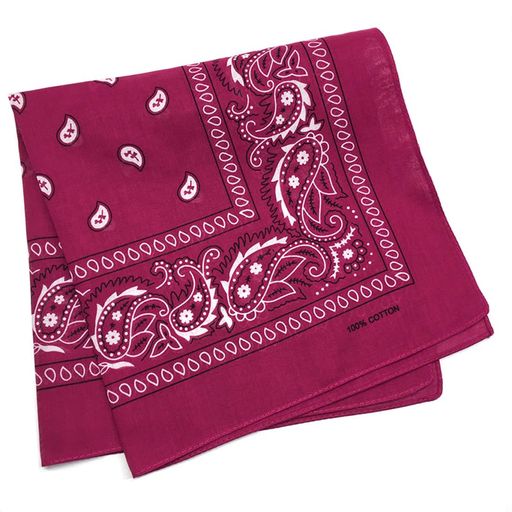 [Trifong]バンダナ赤ペイズリー三角巾おしゃれ大人綿100%コットン大きめカシューナッツ柄ばんだなメン..