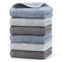 HOMEFIRST ハンドタオル 6枚セット 綿100% 家庭用 業務用 タオル 34CM×35CM 重さ約50G/枚 おしぼり 人気 ふんわり 柔らかな肌触り 瞬間吸水 速乾 (3色)