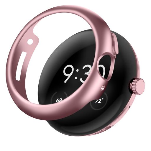 TEMEDO対応ピクセルウォッチ3用ケースGooglePixelWatch3グーグルウォッチ用保護ケース中空フレームピクセルウォッチ3カバーグーグルウォッチカバー超薄型装着簡単耐衝撃(41mmローズゴールド)