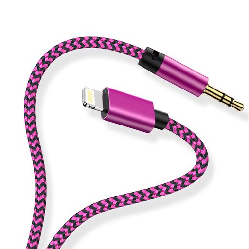 LIGHTNING 3.5MM ǥ֥ 1M AUX  IPHONE Ѵ֥ HAOANO HI-FI ѵץ...
