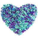 Neiangドライフラワーレジン用400個入り押し花乾燥シートレジンドライフラワードライフラワー花材ホログラムパーツブルー+パープル