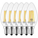 ZOHADTAK シャンデリア電球 6W E12口金 60W形相当 LED電球 エンジン電球 2700K 電球色 720LM フィラメント電球 クリアタイプ 蝋...