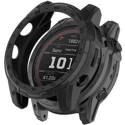 MIIMALL対応GARMIN ENDURO 2/GARMIN TACTIX 7 ケース TPU材質 ソフト 防衝撃 軽量 薄型 ガーミン ENDURO 2 カバー 落下防止 完璧対応 ENDURO 2保護カバー バンパー(ブラック)