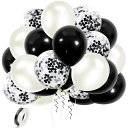 EXGOX90個風船バルーンブラックお誕生日ゴム風船セット飾り付けhappybirthdayバルーン吹雪入れ誕生日会母の日バースデー卒業開店記念日結婚式成人式1...