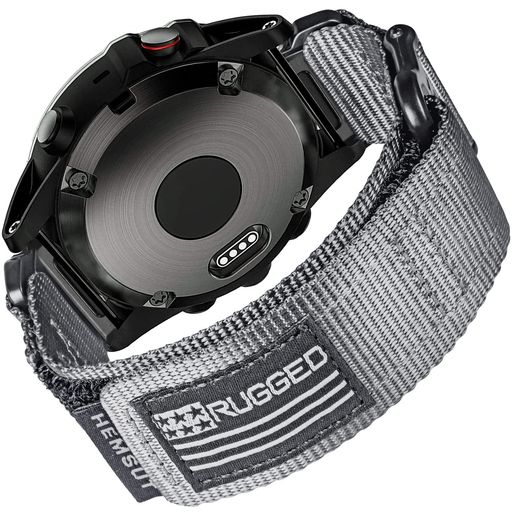 HEMSUT ガーミン ベルト ガーミンウォッチ ナイロンスポーツバンド FĒNIX/FORERUNNER/APPROACH/MARQ/QUATIX/D2/INSTINCT/ENDURO/TACTIXシリーズ用 アップグレードされたコネクタ