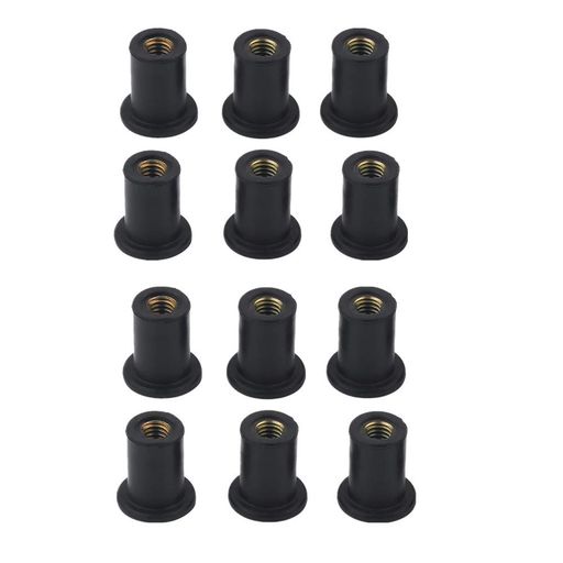 スクリーンボルトウェルナットボルトボルトセットカヤックウェルナット、6個M6ゴムウェルナットフロン..