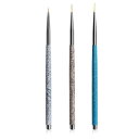 ネールアートペン 3本セット ネイル筆 極細 ネイルアートライナーブラシ ネールブラシ 5MM 8MM 11MM ジェル アクリル マニキュアツールキット (B...