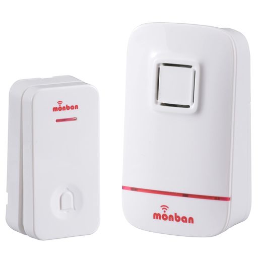 OHMmonbanワイヤレスコールチャイム電池式セットOCH-EC8008-0521