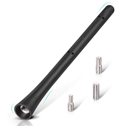 BINGFU汎用カーアンテナラジオゴム製アンテナ棒18.5CMFMAM屋根マウント車アンテナ交換M4M5M6ネジアダプ..