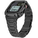 【2022改良モデル】コンパチブルforAppleWatchバンドステンレスケースバンド一体型45mmSeries9/8/7に対応メンズメタルベルト耐久性耐衝撃...