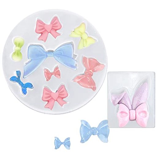 サムコスリボンシリコンモールド2個セットちょう結びウサ耳リボンuvレジン粘土DIYハンドメイド素材ペン..
