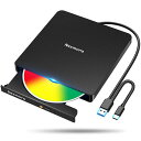 【2024革新型・高速USB3.0対応】CDDVDドライブ外付け静音DVDプレーヤー外付けDVDドライブUSB3.0&TYPE-C両接続読取/書込可CDプレーヤーバスパワー駆動外付けCDドライブ軽量薄型光学ドライブ外付け(2)