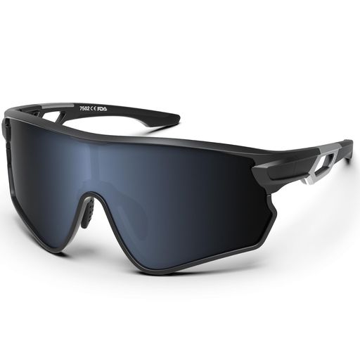 [BEACOOL]スポーツサングラス偏光レンズランニング野球自転車釣り登山ゴルフドライブバイクテニススキー大型フレーム設計メンズレディ..