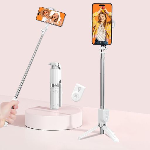 自撮り棒スマホスタンド三脚長さ15cmのタイトな収納重さわずか118グラムリモコン付きiphone&android対応スマホスタンドスマホセルカ棒i..