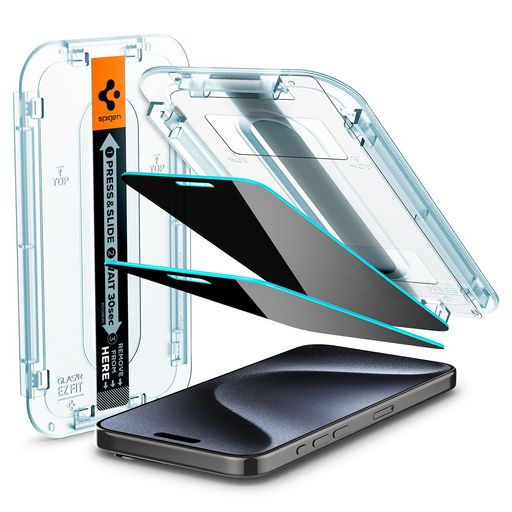 17ǯεϡSPIGEN IPHONE15 PRO ɻ 饹ե 󥿥å Žդåդ EZ FIT IP...